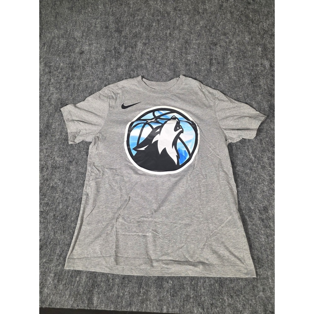 Minnesota Timberwolves Shirt Mens M Gray NBA Basketball Graphic The Nike Tee